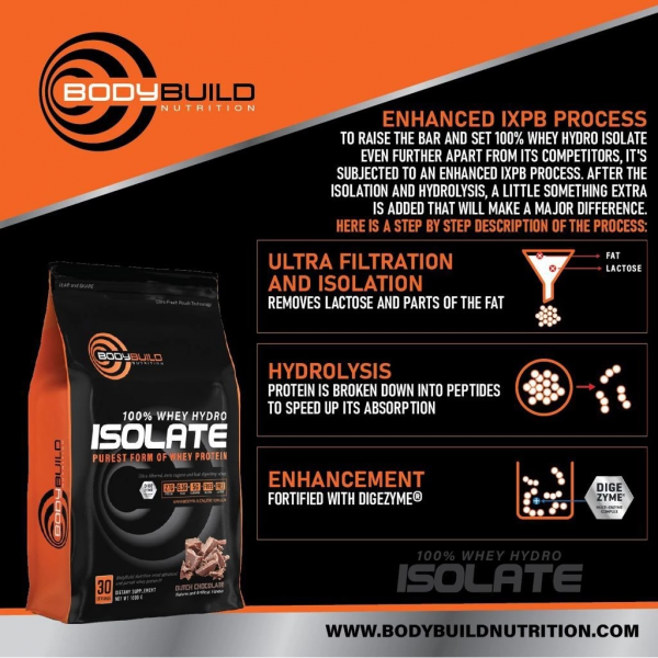 3 KG | BodyBuild 100% Whey Hydro Isolate 6.6lb With Digezyme Technology Purest Form Of Whey Isolate Halal Protein