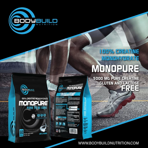100% Creatine Monohydrate Monopure - For High-intensity Sports