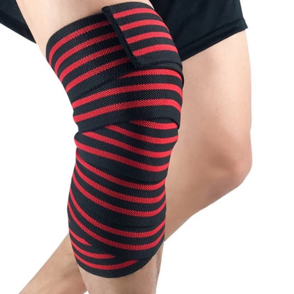 1 pair Gym Sports Elastic Knee Wraps Men’s Weight lifting Bandage Straps